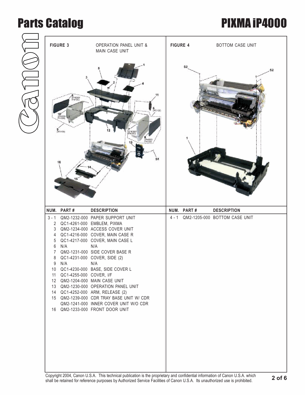 Canon PIXMA iP4000 Parts Catalog-3